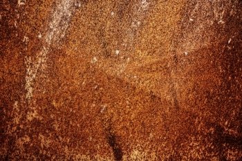 Rusted steel grungy background, abstract ancient backdrop, brown stone texture, art and construction conception