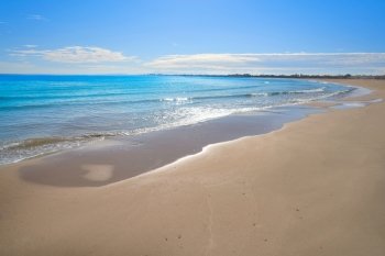 Pinedo beach in Valencia Spain at Mediterranean sea