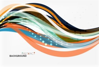 Colorful wave stripes and lines. Colorful wave stripes and lines. Vector template background for workflow layout, diagram, number options or web design