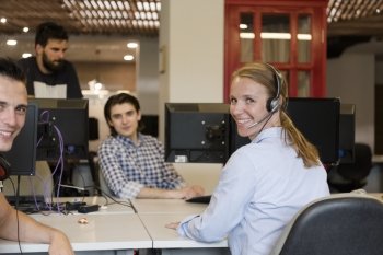 young business people at modern office workplace  getting social in free time