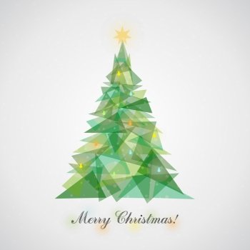Christmas tree green. Vector illustration