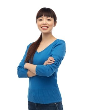 fashion, portrait and people concept - happy smiling young asian woman. happy smiling young asian woman. happy smiling young asian woman