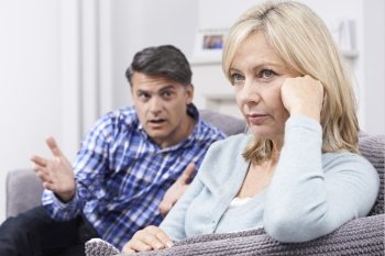 Mature Couple Having Argument At Home