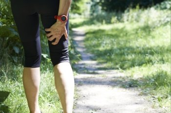 Woman With Sports Injury Sustained Whilst Jogging 