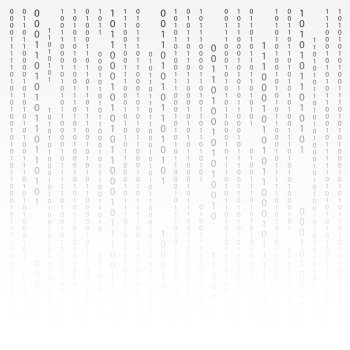 Black and White. Algorithm Binary Code with digits on background, encoding, decryptiondata code, matrix. Vector Illustration. EPS10