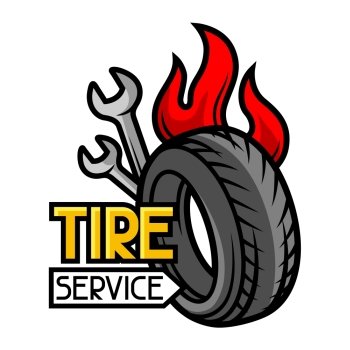Tire service business illustration. Repair concept for advertising. Tire service business illustration. Repair concept for advertising.