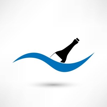 bottle in the sea Icon