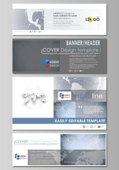 The minimalistic vector illustration of the editable layout of social media, email headers, banner design templates in popular formats. Abstract futuristic network shapes. High tech background.. The minimalistic vector illustration of the editable layout of social media, email headers, banner design templates in popular formats. Abstract futuristic network shapes. High tech background