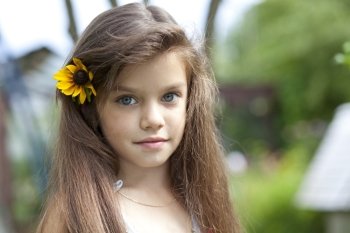 Portrait of beautiful little girl 