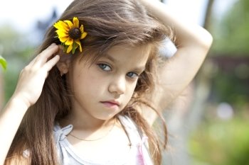 Portrait of beautiful little girl 