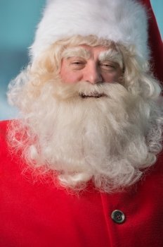 Santa Claus closeup portrait indoors in real life