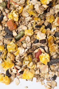 natural  muesli  background with fruites. for horse.