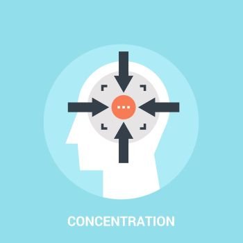 concentration icon concept. Abstract vector illustration of concentration icon concept