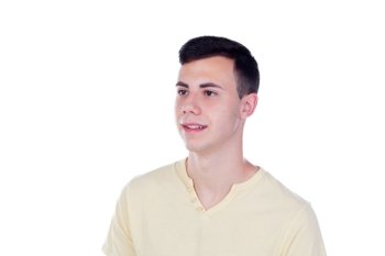 Teenager guy isolated on a white background
