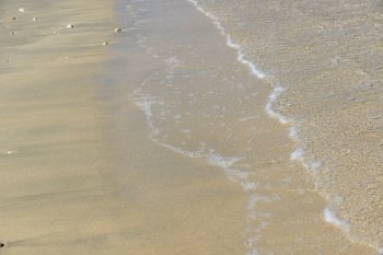 small yellow sand on  sea shore