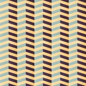Geometric seamless chevron pattern in retro colors, vector illustration