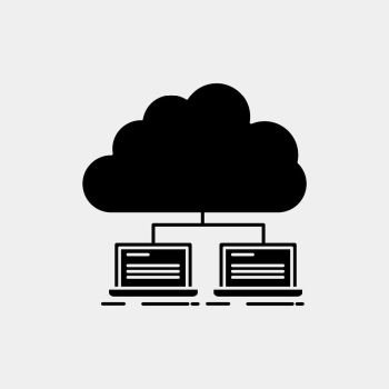 cloud, network, server, internet, data Glyph Icon. Vector isolated illustration. Vector EPS10 Abstract Template background