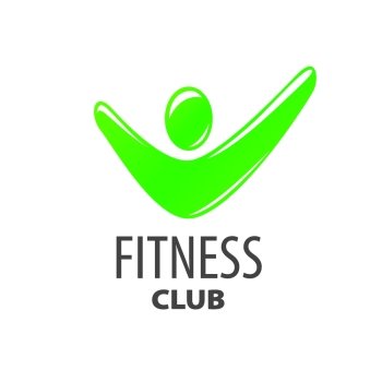 abstract green vector logo for fitness center
