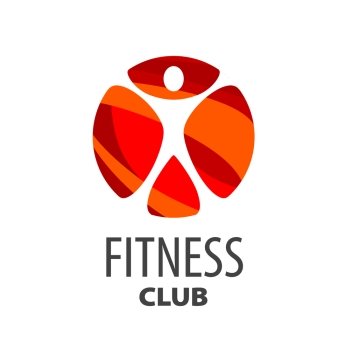 Round vector logo for fitness center
