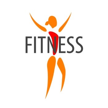 vector logo figure of the girl for a fitness club