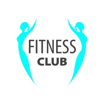 vector logo of two girls for fitness club