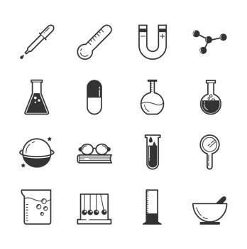 Set of science icons , eps10 vector format