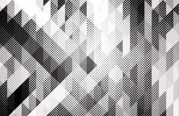 abstract  black and white  background with square pattern