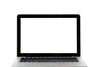 Notebook Computer isolated on the white background.
