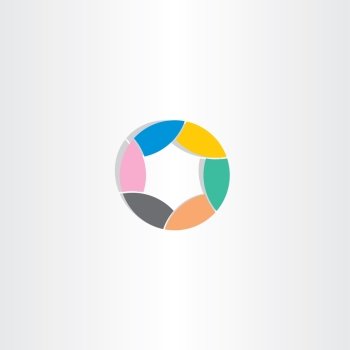 business circle logo icon color star design