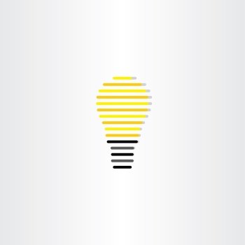 electric bulb icon stylized vector design element