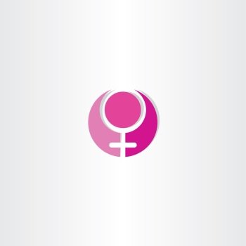 female gender symbol design element