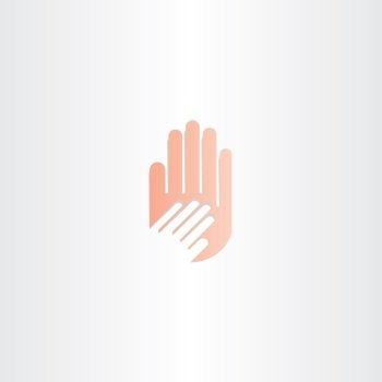 human hand icon vector element emblem 