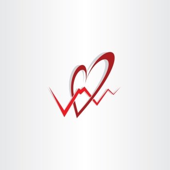 human heart medical cardiology logo vector symbol