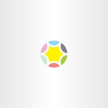 star colorful circle vector icon design