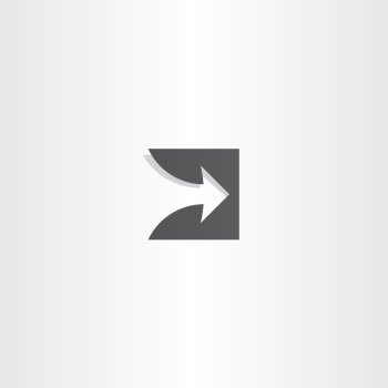 stylized arrow black logo vector design symbol