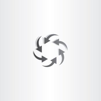 black arrow circle hexagon vector logo