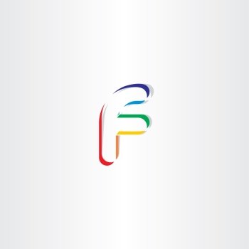 logo colorful letter f vector icon element design