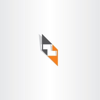 orange black letter z logo vector element design