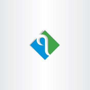 green blue letter q logo logotype vector icon brand