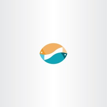 fish sign logo icon vector design 