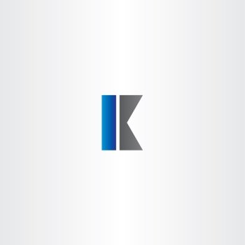 k letter black blue vector logo symbol brand
