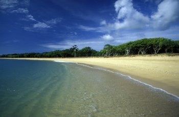 a beach near Nusa Dua in the south of the island Bali in indonesia in southeastasia. ASIA INDONESIA BALI BEACH