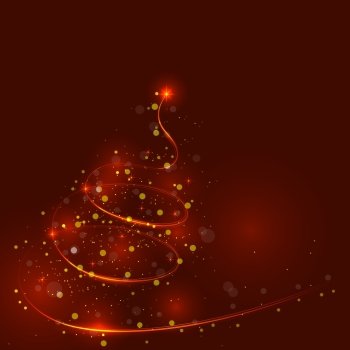 Shining christmas tree, the magic christmas tree, shinny christmas tree.Happy new year and merry christmas abstract background.Vector illustration