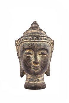Face of buddha isolated on white background