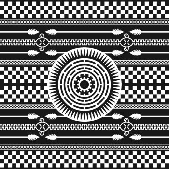 native american pattern vector graphic art illustration. native american pattern