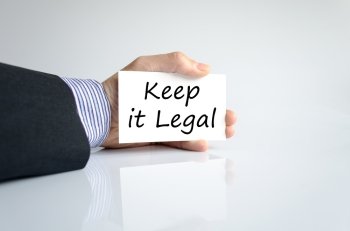 Keep it legal text concept isolated over white background