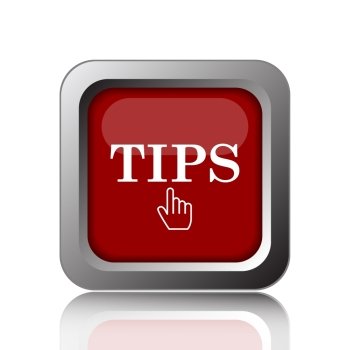 Tips icon. Internet button on white background
