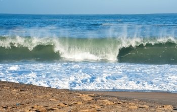 Atlantic ocean Beautiful waves on a sunny day