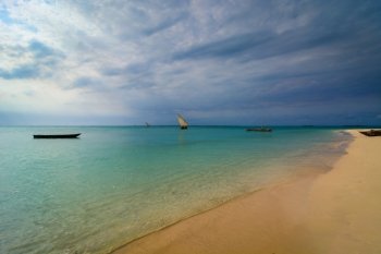 a nice view of Zanzibar beach,Tanzania.