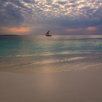 a nice sunset in Nungwi, Zanzibar island,Tanzania.